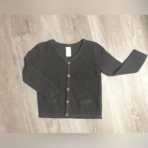 H&M Button Down Grey Cardigan Sweater | 12-18m